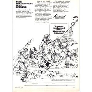 1971 Foremost Insurance Company Vintage Print Ad Founding Fathers 70s Wall Art